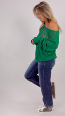 Kelly Green Knit Top