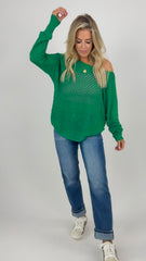 Kelly Green Knit Top