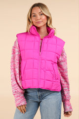 Hot Pink Puffer Jacket