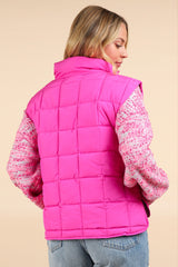 Hot Pink Puffer Jacket