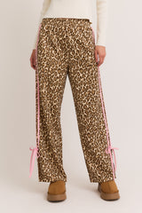 Bow Leopard Track Pants