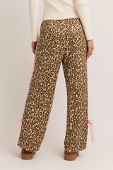 Bow Leopard Track Pants