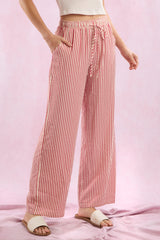 Red Stripe Tie Pants