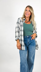 White Washed Flannel Top