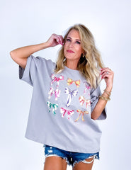 Rhinestones and Bows Tee