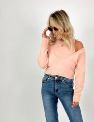 Double Layer Peach Crop Top