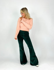 High Rise Flare Corduroy Pants