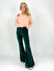 High Rise Flare Corduroy Pants