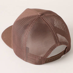 Solid Color Cotton Trucker Hat with Mesh Back