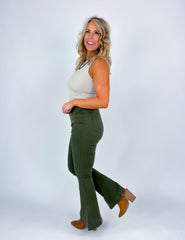 Olive Flare Pants