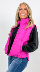 Hot Pink Puffer Vest