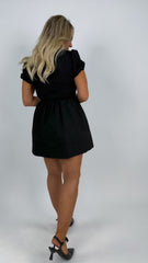 Puff Sleeve Bow Dress