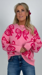 Pink Bow Sweater