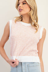 Apricot Stripe Tank Top