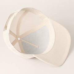 Solid Color Cotton Trucker Hat with Mesh Back