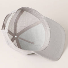 Solid Color Cotton Trucker Hat with Mesh Back