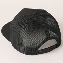 Solid Color Cotton Trucker Hat with Mesh Back